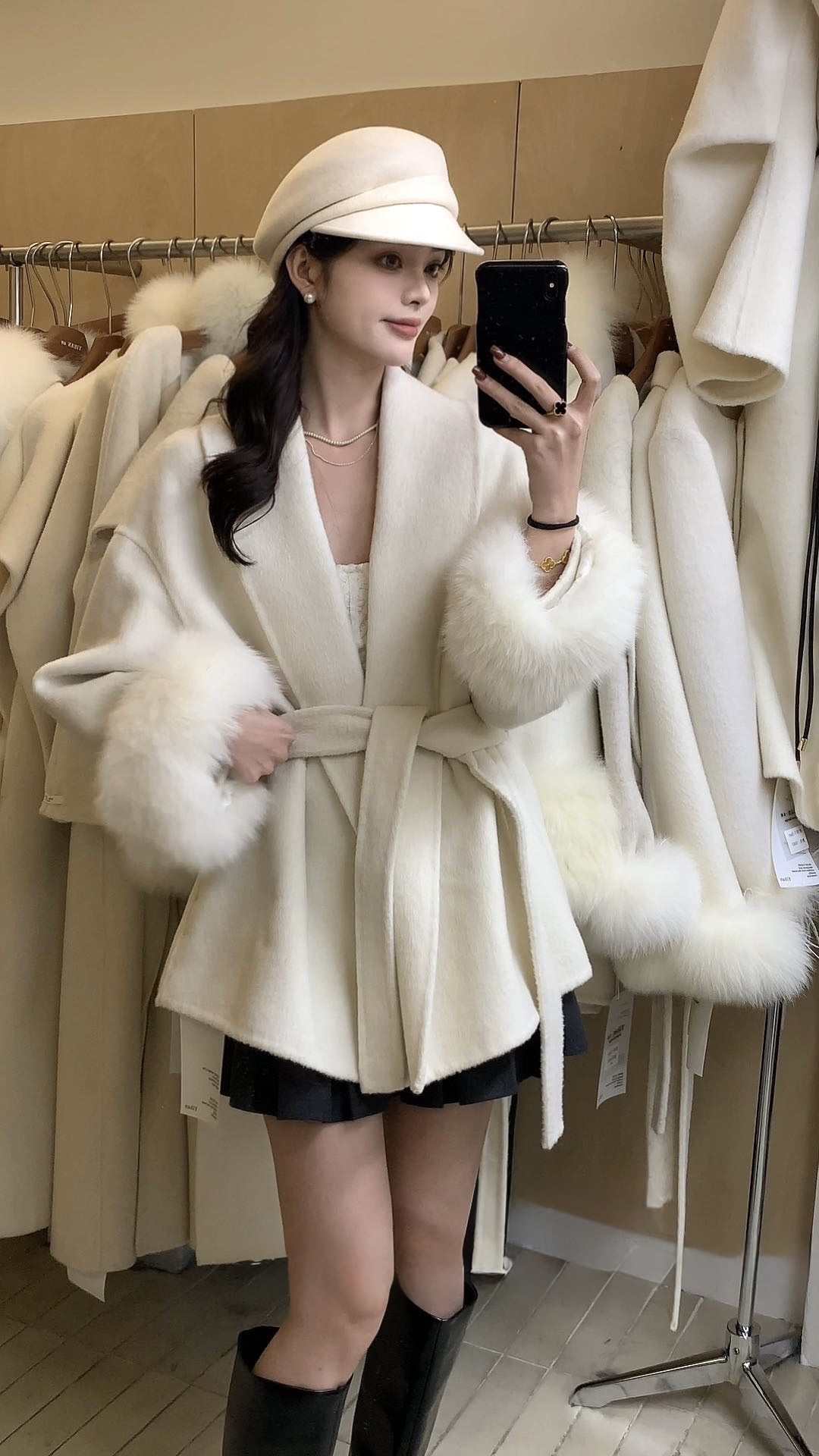 Áo Khoác Dạ Dáng Ngắn